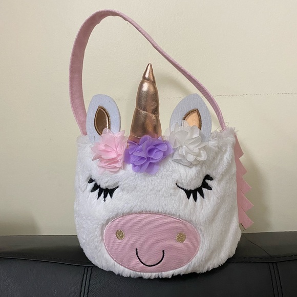 NWOT - Kids Unicorn Easter Basket - Picture 2 of 5